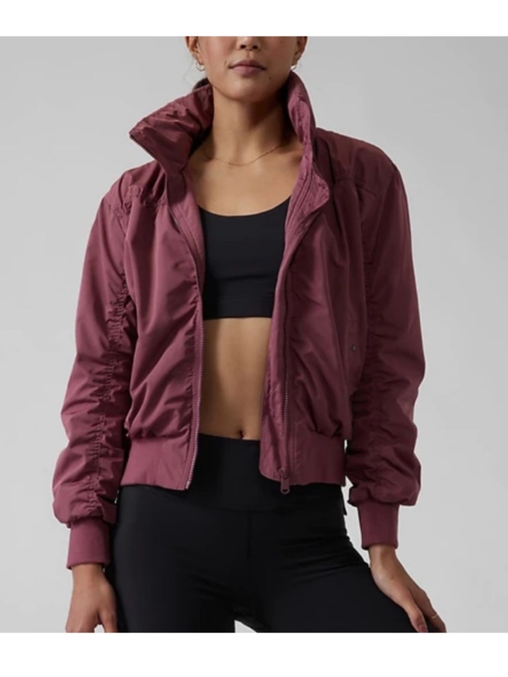 Athleta Point Reyes Jetset Bomber / Medium / Tawny Rose